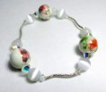 pulcera de plata con cristal murano